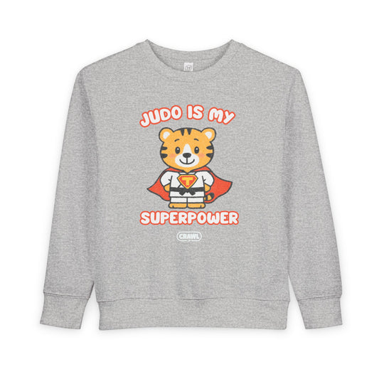 "Judo is My Superpower" Toddler Crewneck Sweatshirt