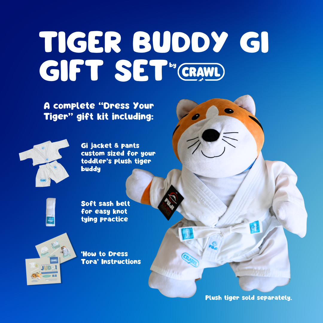 Plush Tiger Training Buddy Gi Set – Toddler Martial Arts Judo & Jiu-Jitsu Outfit