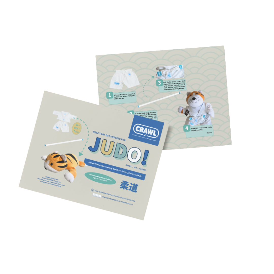 Plush Tiger Training Buddy Gi Set – Toddler Martial Arts Judo & Jiu-Jitsu Outfit